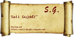 Sali Gujdó névjegykártya